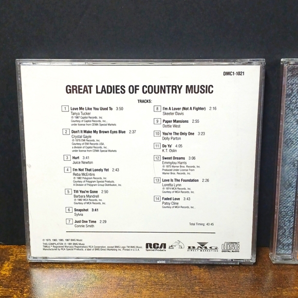 Lot of 2 Country Music CDs, Great Ladies Of & Country Girls Out On The Town - Picture 2 of 5